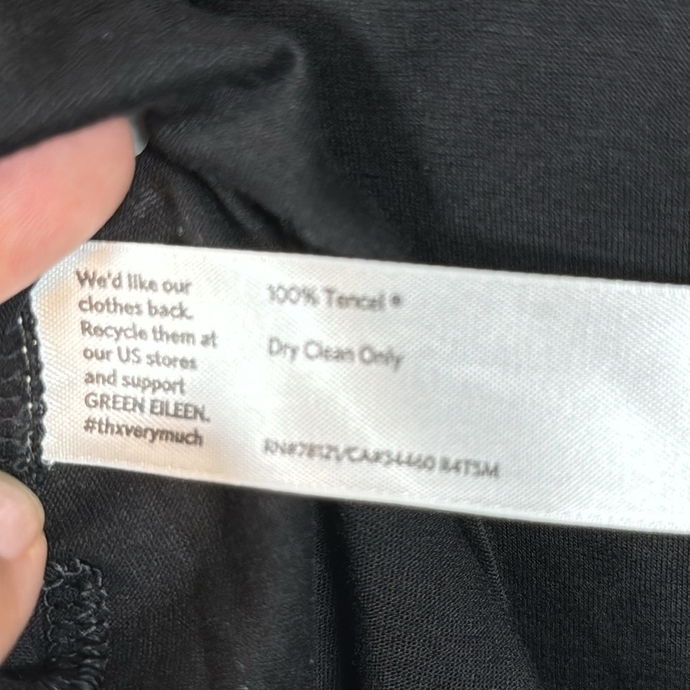 Eileen Fisher The Fisher Project Black Tencel Shirt Blouse Large EUC #0977-OAK - Picture 5 of 5